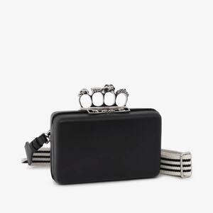 Alexander McQueen Knuckle Twisted Clutch Black NWT